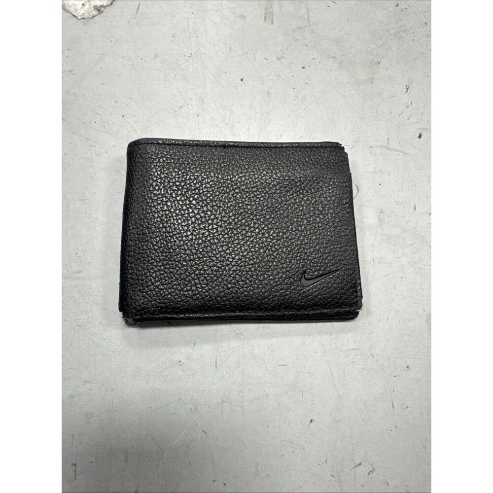 Vtg 90’s Style Mens Black Genuine Leather NIKE wallet